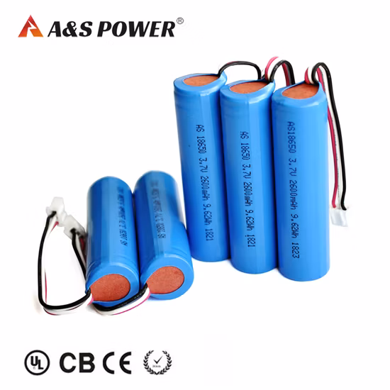 Manufacturer Lithium Battery 18650 Li Ion Batteries 3.7V 2600mAh 18650 Battery with UL2054/Kc/CB