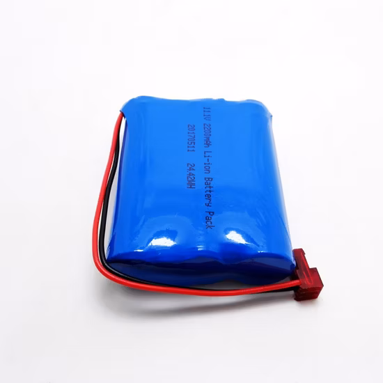 3s1p 18650 10.8V 11.1V 12V 2200mAh Rechargeable Lithium Ion Battery Pack with BMS and Connector