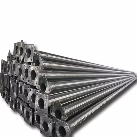 Hepu Solar/LED/ High/Mast Street Light/Lighting/Lamp Round/Conical Polygonal Octagon Q235/345 Hot/DIP/Galvanized Steel Pole